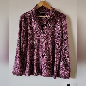 NWT Miss Elaine Button Down Pajama Top Medium